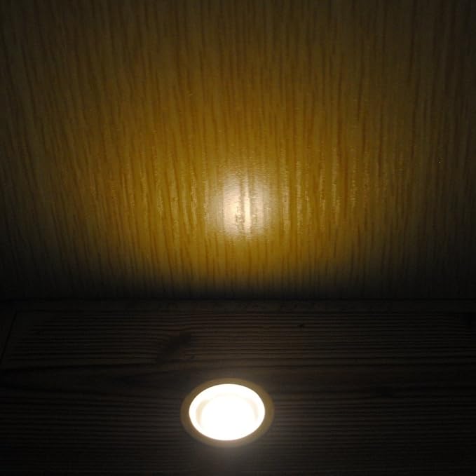 FVTLED Low Voltage LED Deck Light Waterproof Outdoor Garden Yard Decor Lamps Recessed Wood Decking Stair Landscape Pathway LED Step Lighting, Warm White