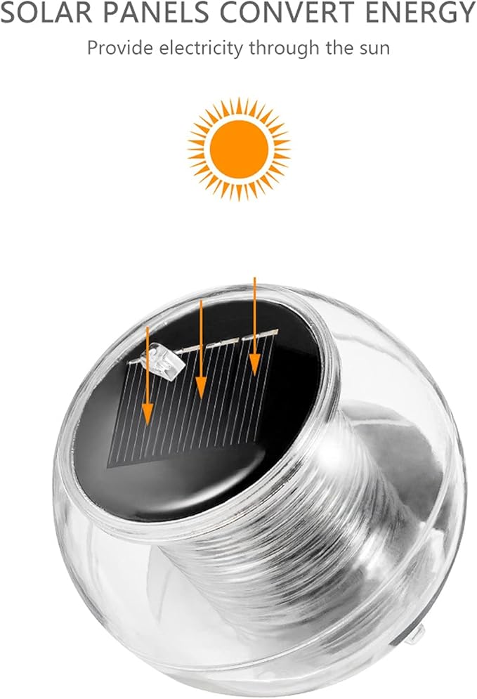 Solar Floating Pool Lights, RGB Color Changing Solar Pool Lights That Float Pool LED Lights Ball Light for Lakes Fish Tanks Fountains