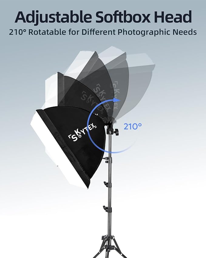 Skytex Softbox Lighting Kit(1-2Pack),16x16in Soft Box|Upgrade 135W 2700-6400K 100V-240V E27 LEDBulb Continuous Photography Lighting,Photo Studio Light Equipment for Camera Shooting Video Recording