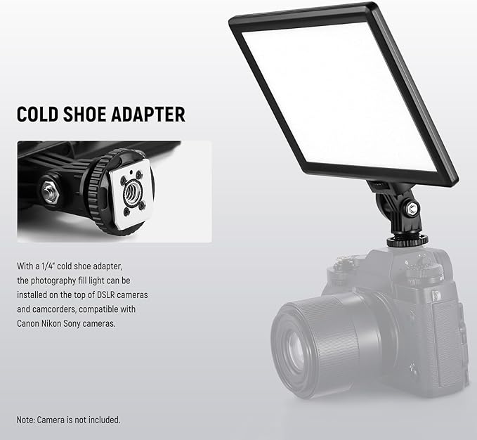 NEEWER 9" LED Camera Video Light Panel, 4000mAh USB C Dimmable DSLR Soft Key Lighting 3200K-5600K CRI95+ for Studio Photography Recording Streaming, Mini Desk Tripod Stand, Cleaning Cloth, NL-116AI