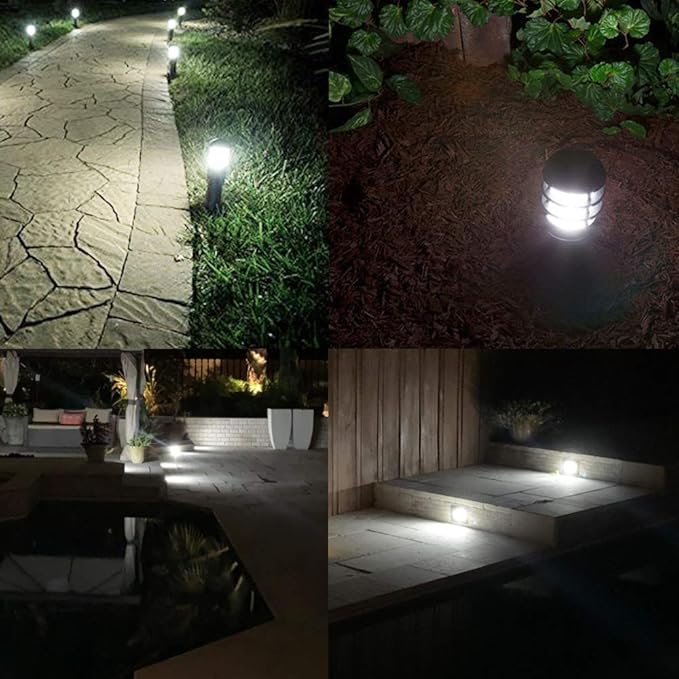T5 T10 Wedge Base LED Light Bulbs High Brightness 12VAC/DC 3W Cool White Color 6000K for Outdoor Landscape Lighting Deck Stair Step Path Lights and RV Travel Tailer Lights Pack of 6