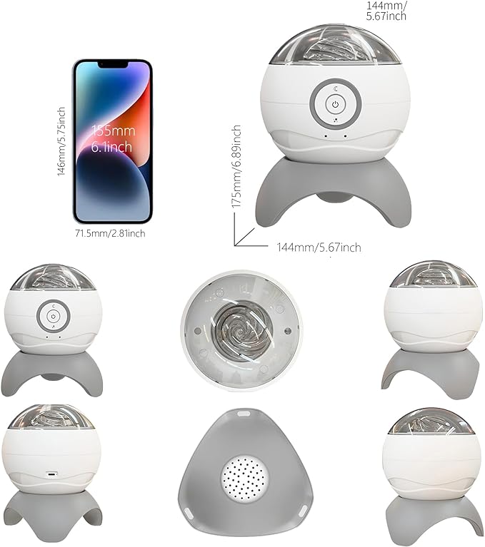Colorful Life Valentine's Day Exclusive Aurora Galaxy Projector, Romantic Ocean Wave & Moon Lamp, 3 Covers, USB Powered, Bedroom Decor & Valentine's Gift for Her