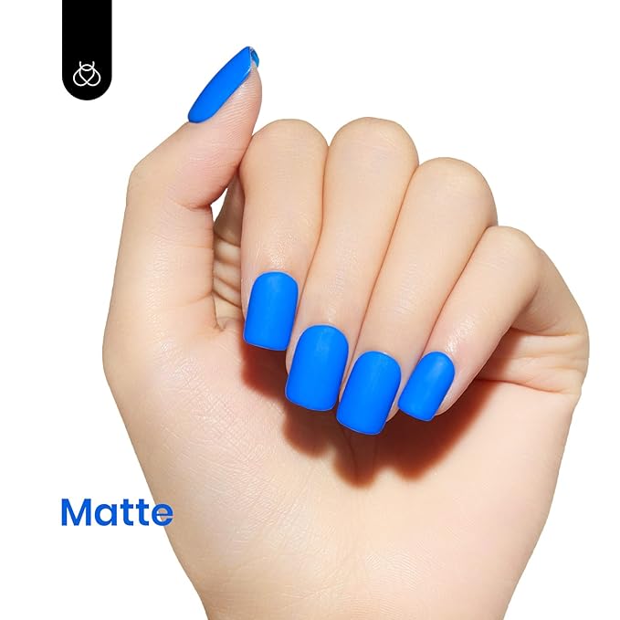 Beetles Blue Gel Nail Polish, 15ML Electric Punk Bright Blue Gel Polish, Soak Off Uv LED Spring Nails Art DIY Manicure Gift for Women & Girls