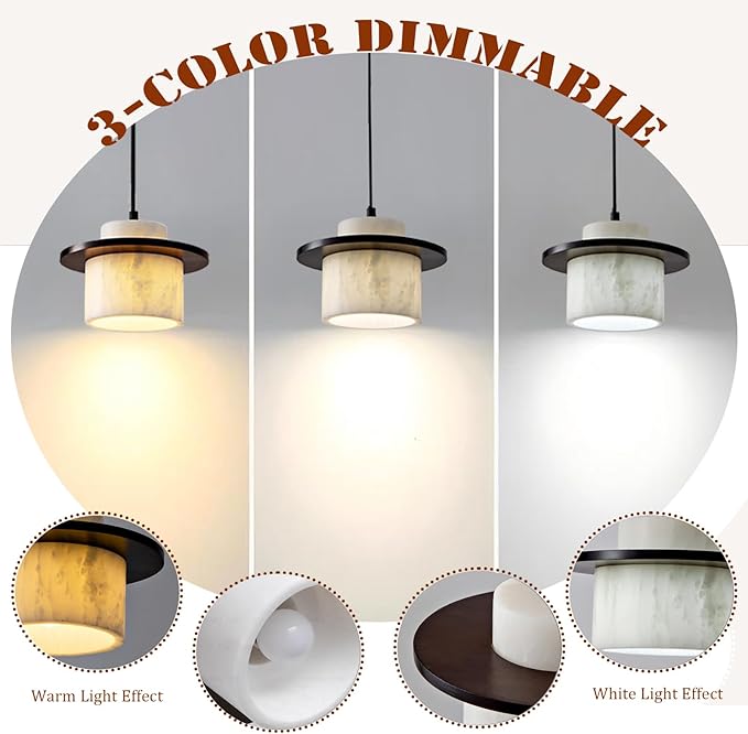 Japanese Wabi Sabi Pendant Light Nordic Natural Stone Chandeliers White Simple Light Fixture for Reading Nook Bedside Kitchen Island Hallway