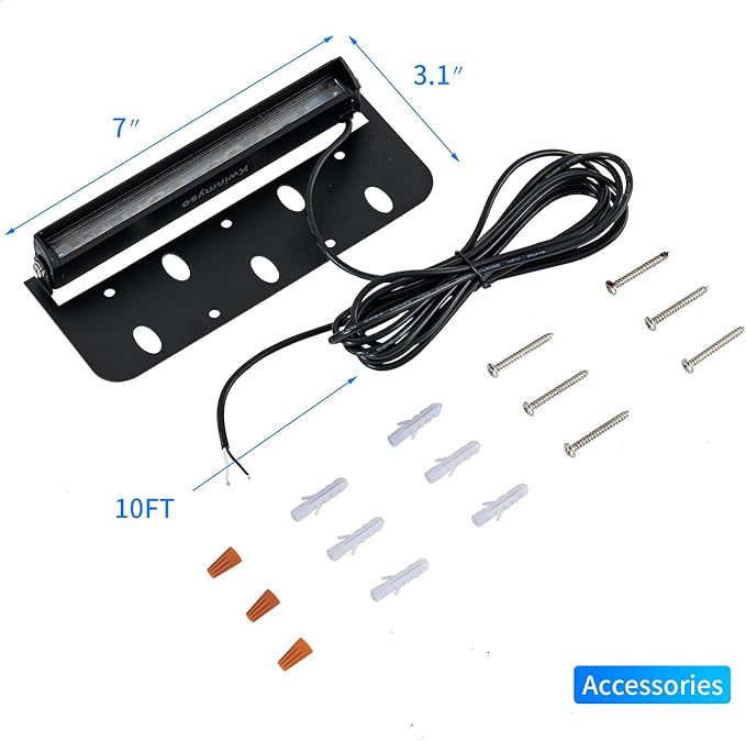 4-Packs 3W 7 Inch LED Hardscape Paver Lighting,12V AC/DC Low Voltage Retaining Wall Lights,LED Landscape Lighting,2700K Soft White Outdoor Step Light,50,000 Hours Lifespan-Black