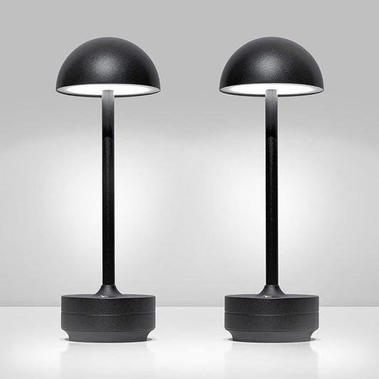 2 Pack Rechargeable Table Lamp Cordless - LED Table Lights Outdoor - 5000mAh Battery Operated Dimmable Touch Portable Lamps for Patio Restaurant Dining Room