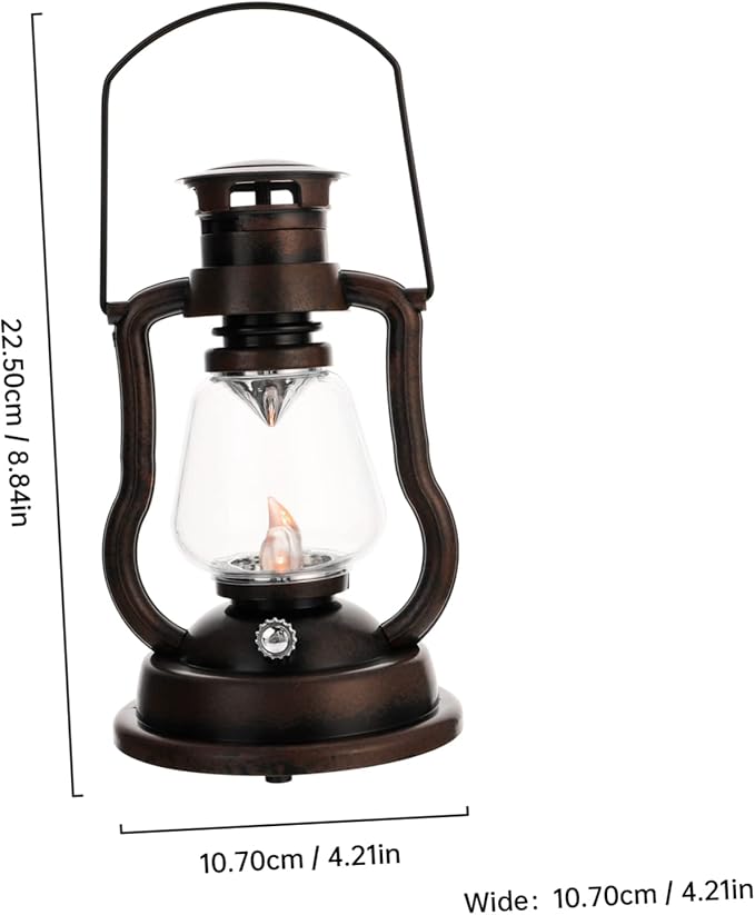 Creative Retro Kerosene Lantern Rechargeable Handheld Light for Home Decor Bars and Festivals Cozy Atmosphere Lamp Rustic Design Battery Not Included