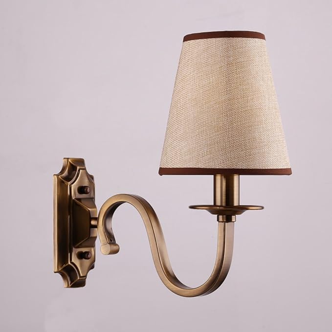 Aiwen Vintage Modern Wall Sconce Wall Lamp Wall Light Solid Brass Fitting Fixture 1 Light