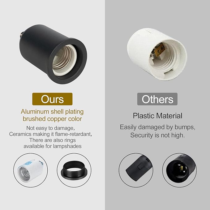 Plug in Pendant Light Cord with Switch,Braided Hanging Lamp Kit with Ceramic Bulb Socket,DIY Lamp Shade Replacement Cord,Swag Light kit Fixture Fabric Wrapped Cable 15ft Black