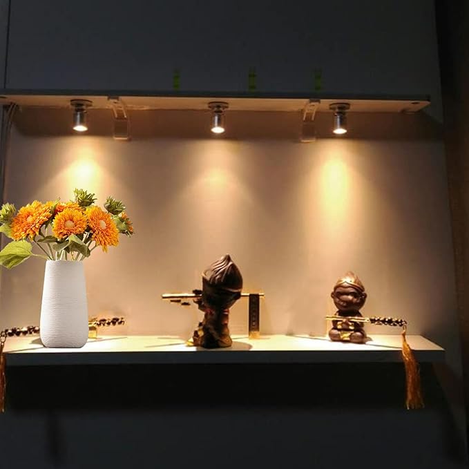 Mini LED Spotlight, 2pcs Aluminum USB 5V LED Spotlight Accent Lights with 4.3ft Cable, Small LED Spot Light for Painting Picture Plants Jewelry Showcase Model Display Shelves