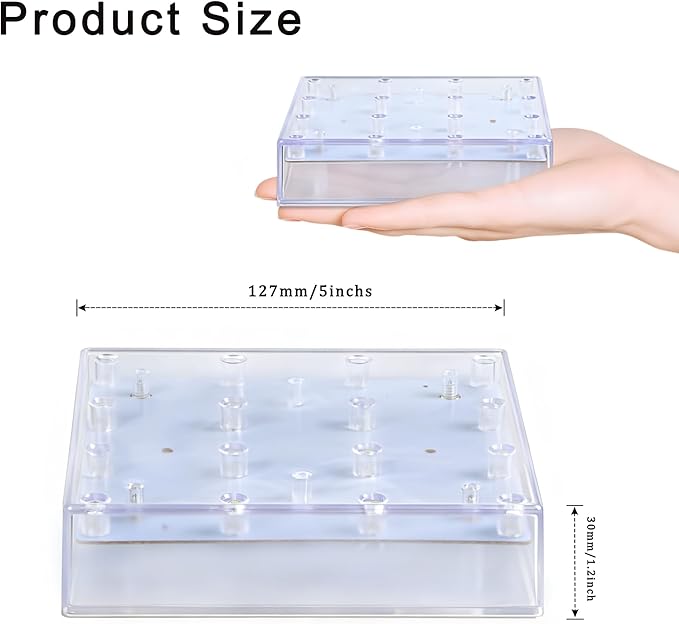 LARDUX Led Light Base - 5 inch Square Lights Display Stand for Effiel Tower Vase Crystal Glass Art LED Pedestal Base - Charging USB or Battery Powered