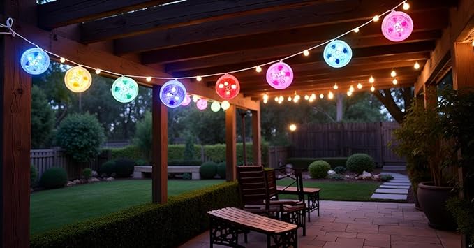 Christmas Led Lights with Remote Battery Operated Color Changing Led Tea Light with Mini Hanging, for Christmas Tree vase Decor(10 Lights+2 remotes)