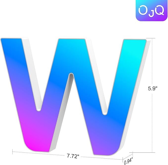 OJQ Light Up Letters LED Letter - Marquee Letters Room Decor Wall Art Bedroom Graduation Gifts Kids Bathroom Decor - Christmas Birthday Gifts for Girl - Teen Girls Gifts Party Home Wall Decor