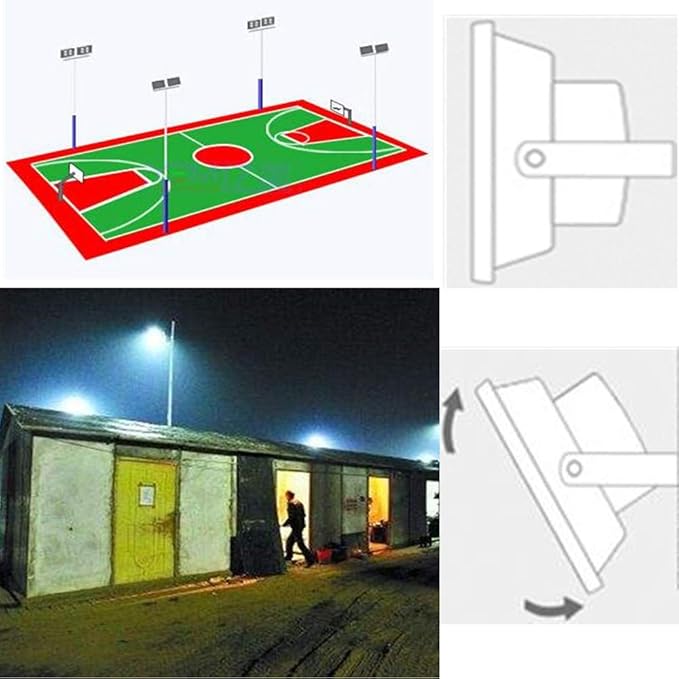 Jiuding LED Outdoor Floodlight 200W Super Bright 6000K Waterproof LED Safety Light Daylight White Light Equivalent to 1000W Halogen lamp for Home Decoration Lighting