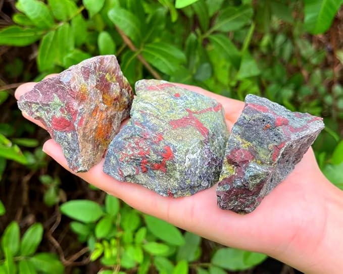 Zenkeeper 1 Lb Large Rough Dragon Blood Stone Raw Dragon Blood Crystal Stone Natural Dragon Blood Crystal Stone Mineral Specimen Gemstone Healing Crystals and Stones
