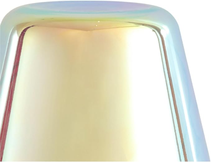 Urban Lifestyle Iridescent Glass Mushroom Lamp,7" Glass Novelty Table Light, Battery Powered Retro Decor for Bedroom, Living Room, Dorm