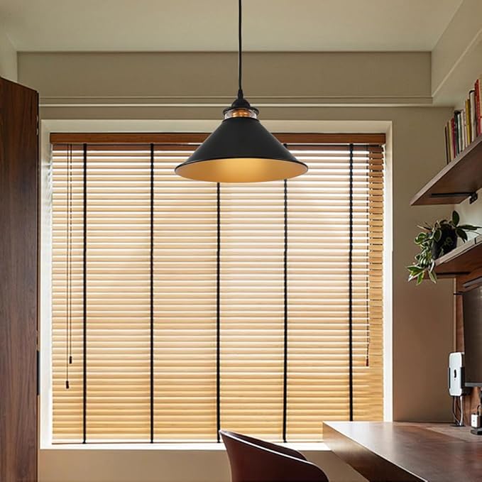 Black Pendant Lights Kitchen Island 2 Pack, Dome Pendant Light Fixtures, Farmhouse Pendant Light, Modern Pendant Lights for Kitchen Island Dining Room Bedroom Study