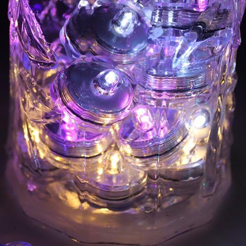 Super Bright LED Floral Tea Light Submersible Lights for Party Wedding (Amber, 60 Pack)
