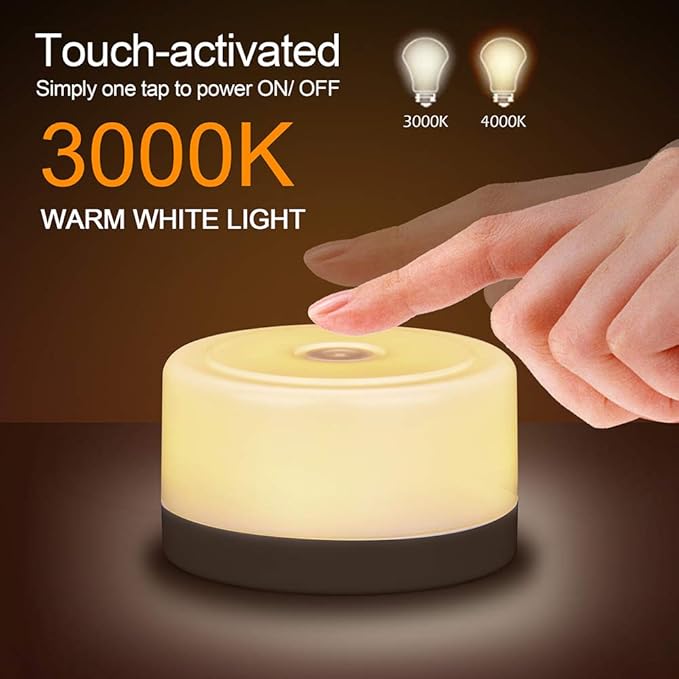 S SELDORAUK Nursery Night Light for Baby,Portable LED Touch Night Lamp for Kids & Adult,Dimmable Tap Light,Breastfeeding,Sleep Aid,USB Rechargeable Nursing Lamp,Warm Night Light,Soft Eye Caring,1Pack