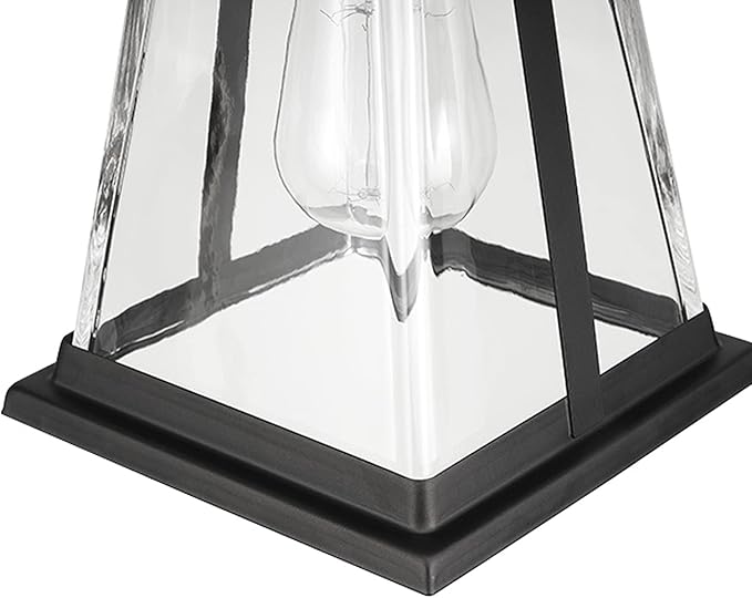 Globe Electric 44697 Merle 1-Light Outdoor Wall Sconce, Bronze, Clear Glass Shade, Brown, Bulb Not Included