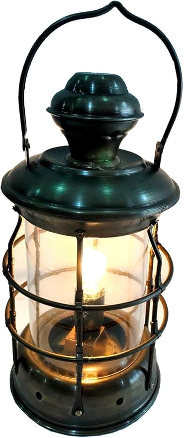 Antique Brass Lantern Electric Lamp Decorative Hanging Lantern Marine Ship Lamp Decor