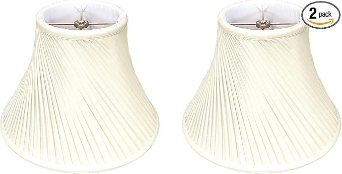 Royal Designs, Inc. Twisted Pleat Basic Lamp Shade, BS-717-12EG-2, Eggshell, 6 x 12 x 9, Set of 2