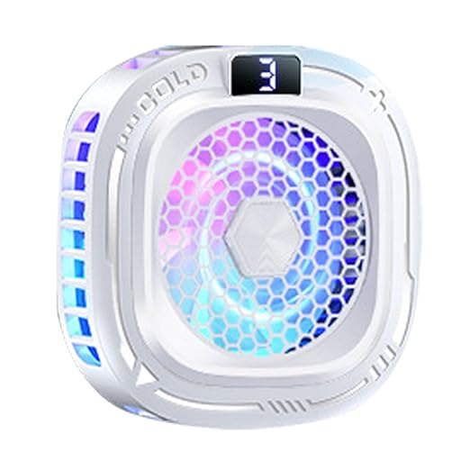 Phone Cooling Fan,10W Magnetic Heatsink - 3-Level Smartphone Cooling Fan with RGB Light,for Game Live Streaming Video Filming