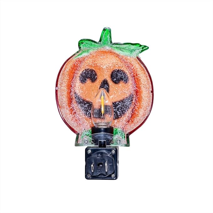Novelty Lights LED Lamp Pumpkin Halloween Decoration Night Light with Swivel Plug