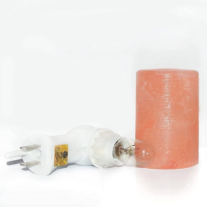 4 Pieces Himalayan Salt Lamp Plug in Night Light Salt Lamp, 360 Degree Adjustable Wall Plug for Bedroom Night Light