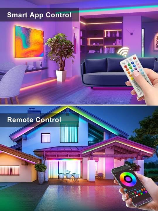 32.8FT Led Neon Rope Lights Music Sync, RGB Led Strip Lights Outdoor, Neon Led Light Strip with Remote & App Control, DIY Flexible Led Lights for Bedroom, Gaming, Party, Room Decor Aesthetic
