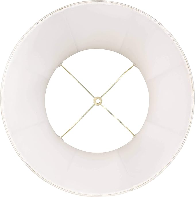 Creme Mushroom Pleat Large Lamp Shade 12" Top x 18" Bottom x 18" Slant x 17.75" High (Spider) Replacement with Harp and Finial - Springcrest