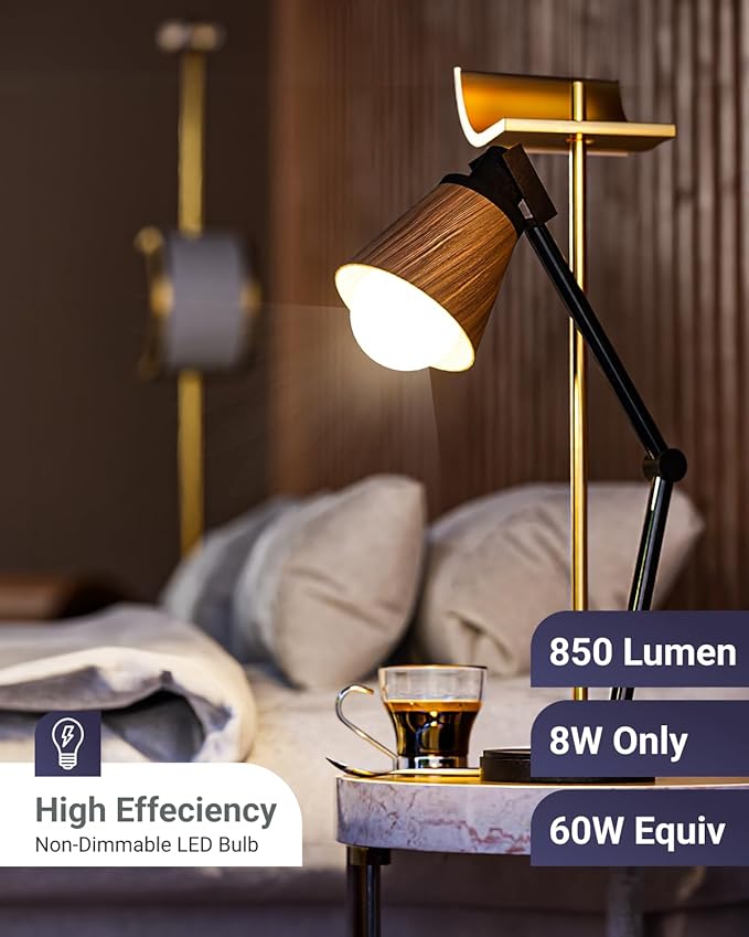 Sunco 72 Pack A19 LED Light Bulbs, [Focos para Casa], E26 Base Lamp Bulb for Bedroom Bathroom, 850 LM, 8W (60W Equivalent), 5000K Daylight, Non-Dimmable, 25000 Lifetime Hours UL.