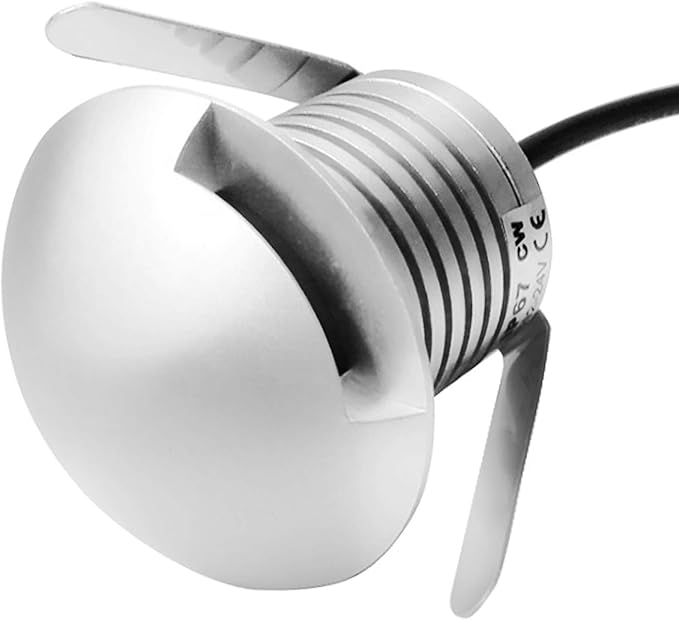 LED In-Ground Well Light,3W,12V-24V DC,IP67 Waterproof Aluminum,Directional Horizontally Outdoor Landscape Lightings,Side View Beam,Warm White (Q1-1 Way)