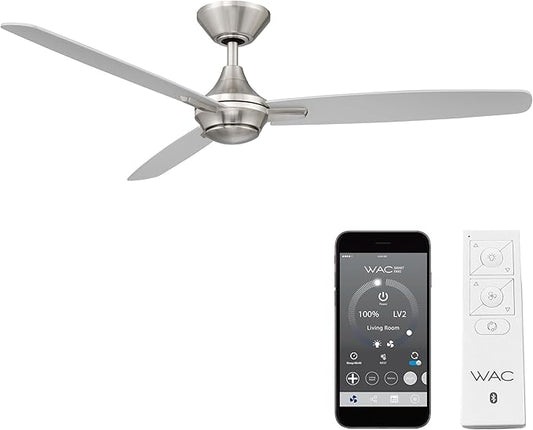 WAC Lighting F-060-BN Blitzen 54" Ceiling Fan & Remote, Brushed Nickel
