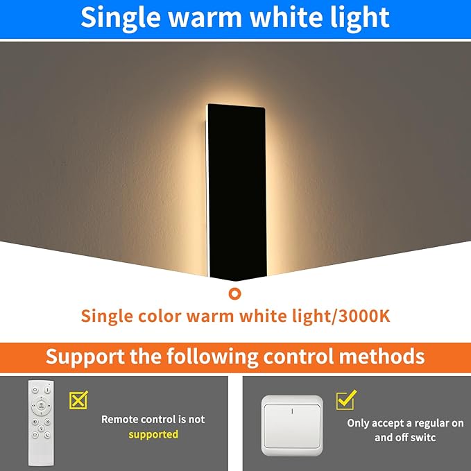 Mikeru 2 Pack Upgraded 71" Long LED Wall Sconce, 4.3" Wide IP65 Waterproof Outdoor Wall Lights, 3000K Warm White Exterior Lighting Fixtures for Front Porch, Garage, Basement & Patio