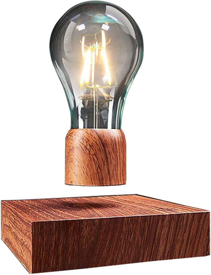 VGAzer Magnetic Levitating Floating LED Light Bulb Desk Lamp for Unique Gifts, Room Decor, Night Light, Home Office Decor Desk Tech Toys