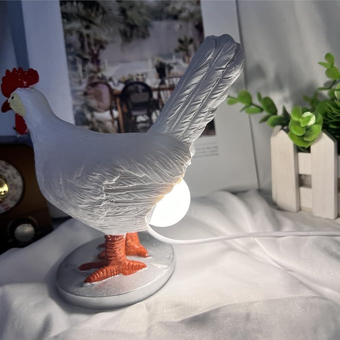 3D Cute Chicken Laying Egg Night Light - USB LED Table Lamp, Ideal for Easter, Christmas & Birthdays – Warm Decor & Sweet Gift
