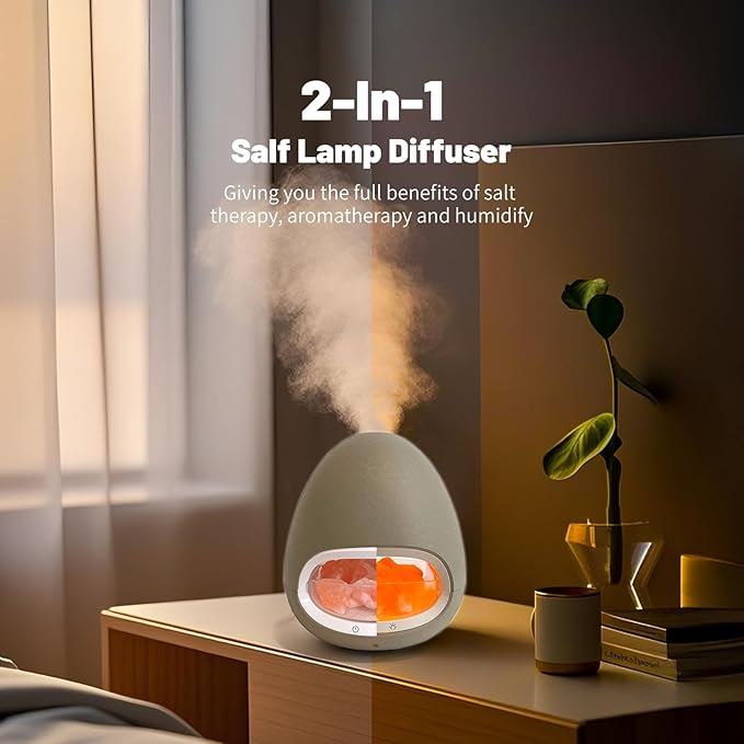 LIFFY Aromatherapy Essential Oil Diffuser - Original Himalayan Salt Therapy Lamp, Large Capacity Ultrasonic Cool Mist Humidifier, Whisper-Quiet for Home, Office, Yoga, Spa & Gifts