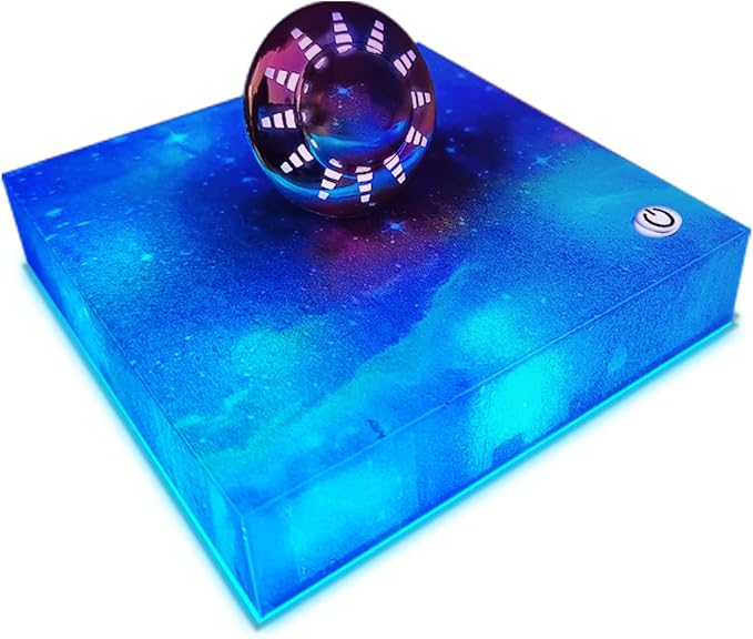 Magnetic Levitating UFO Lamp, Floating 360°Rotating RGB Galaxy Light Display, Cool Tech Gadgets Desk Decor for Office Home Esports Room, Amazing Gift for Men Girls