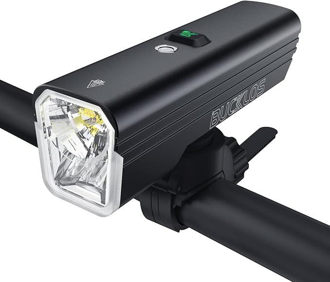 BUCKLOS 1000/1500/2000 Lumens Ultra Bright Bike Lights for Night Riding, Bicycle Headight with Auto-Dimming LED USB Rechargeable 7/5 Modes, IPX5 Waterproof Front Light,Long Battery Powered