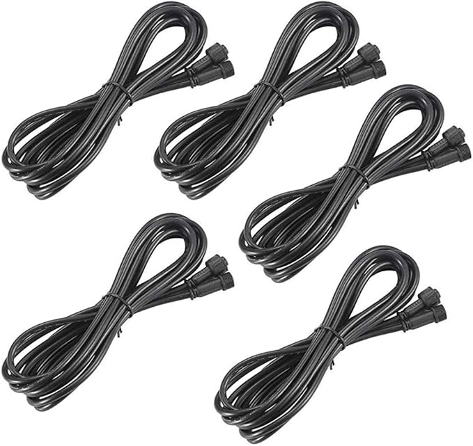Pack of 5, FVTLED 2m 6.56ft 5Pin Extension Cable Wire with Male and Female Connectors at Both Ends Only for FVTLED RGBW LED Deck Light