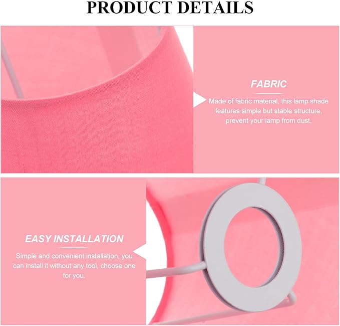 Lurrose Drum Lamp Shades Fabric Lampshade Cloth Lamp Shade Wall Lamp Covers Replacement Lamp Shade for Table Floor Pendant Lamp, Dining Table Decor