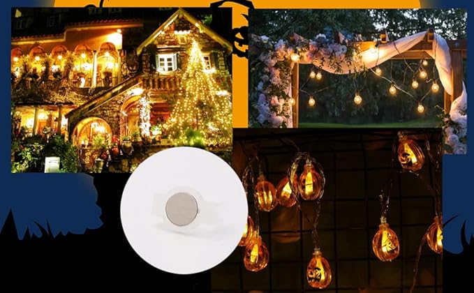 Strong Magnetic Christmas Light Clips,Nickel-Plated Magnet Clips,Hang Hooks for Outdoor Christmas String Light/3m Light/Strip Light/C9 Holiday Lighting Sockets,Pack of 150