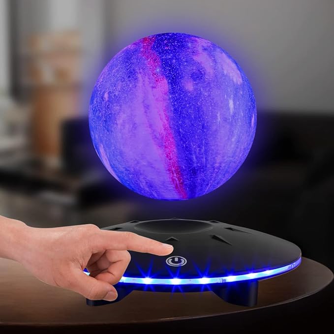 UVEHAS Levitating Moon Lamp - Floating and Spinning 3D Galaxy Moon Light Magnetic Levitation Moon Night Lights Has 16 Colors LED Lighting Modes for Home Decor, Creative Gifts for Kids