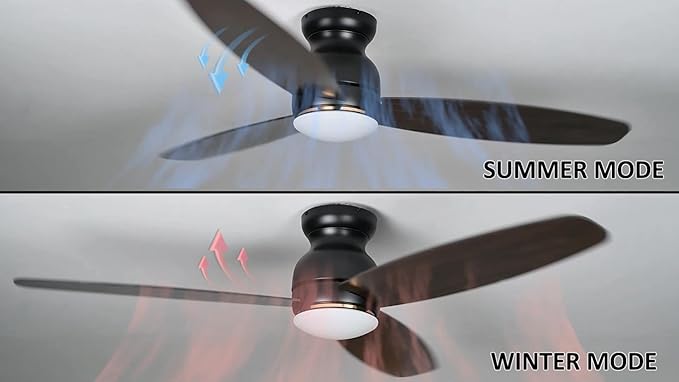 Carro Ceiling Fan with Lights, Indoor & Outdoor Ceiling Fan, 60" Low Profile DC Smart Ceiling Fan Compatible with Alexa, Siri, Google Home & Smart APP, Dark Walnut