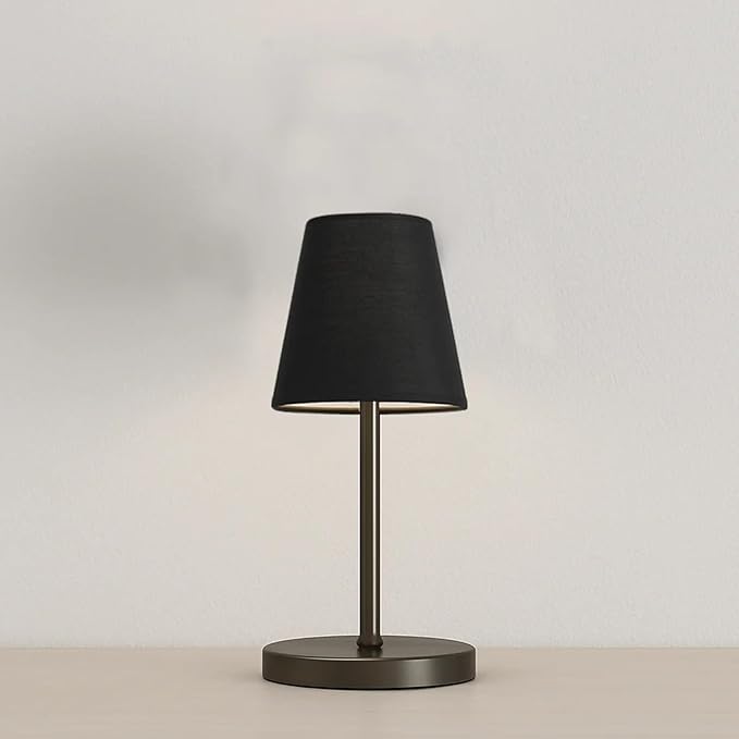 3" Top x 6" Bottom x 5" High Chandelier Shades, Black 3.0x6.0x5.0 Inches Linen Fabric Lampshades, Perfect Covers for 6 Light Pendant Light or Wall Sconce, Clip On Bulb, E12 Socket(Small Size, 6 Pack)