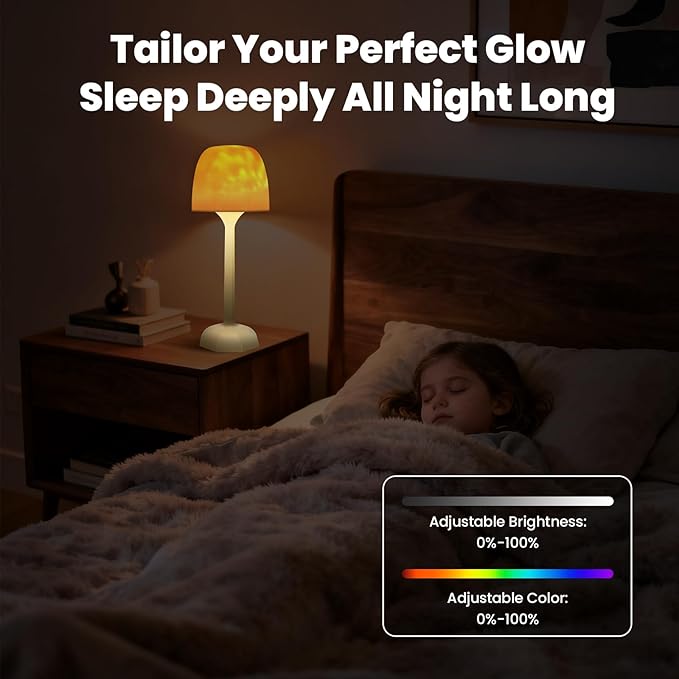 Rechargeable Shower Lamp No Wiring 16 Color Ocean Wave Projector Light, Dimmable Waterproof Shower Light with Remote for Shower, Bathroom, Bedroom Decor (Rechargeable Ocean Lamp)