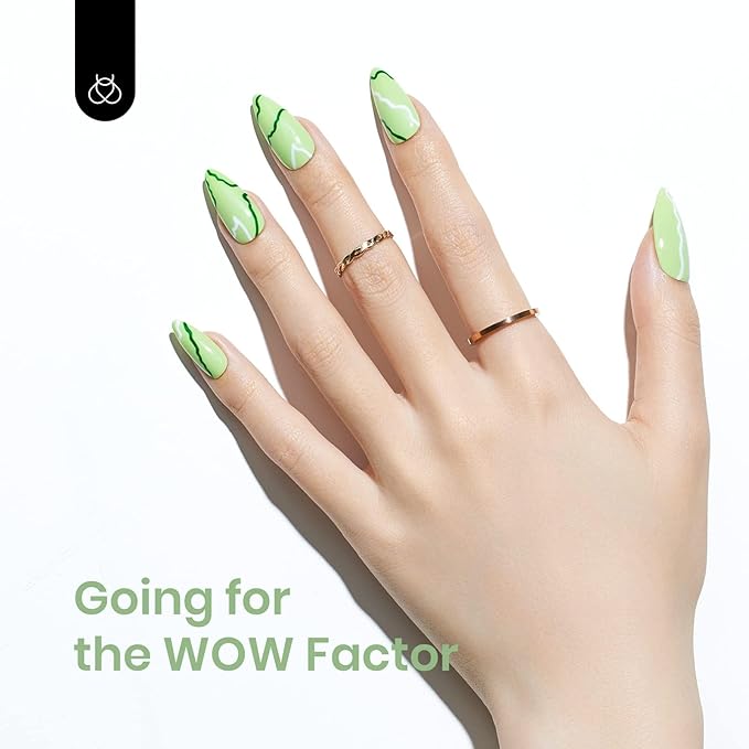 Beetles Mint Green Gel Polish - Spring Buds 15ML/0.51Fl Oz, Lime Light Green Gel Nail Polish, Soak Off UV LED Lamp Pastel Nails Art, Long-Lasting Manicure Salon Easter Spring St Patricks Day Nails