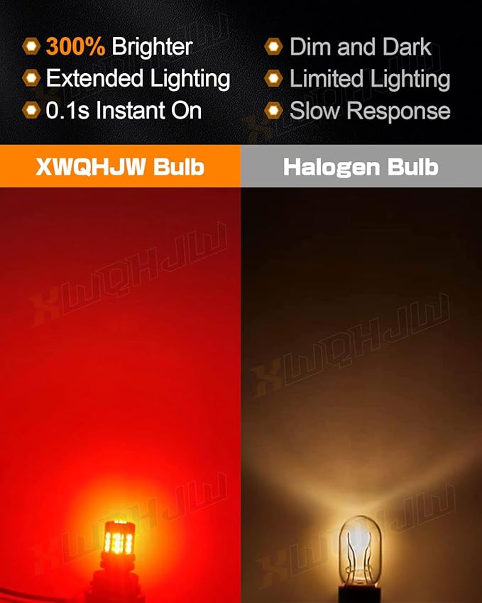LED Brake Stop Tail Light Bulb 3157 3057, Compatible for Ford Escape 2013 2014 2015 2016, Bright Pure Red, Plug n Play, Pack of 2