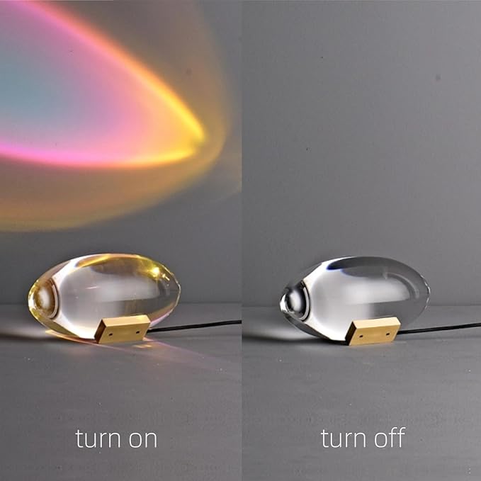 1pcs Crystal Lamp with 16 Colors, Small LED Table Lamp, Aura Night Light for Bedroom Living Room Party Home Decor